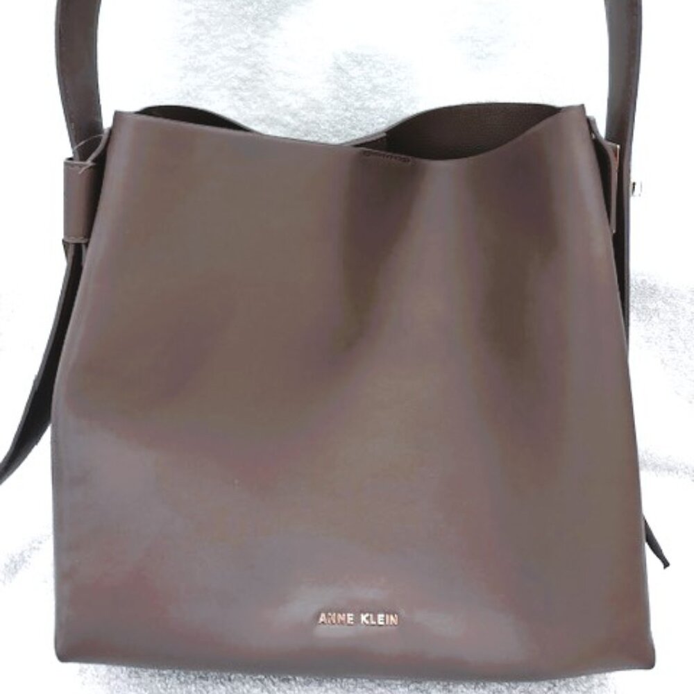 Anne Klein "Josie" Mink (taupe) faux leather handbag NWT